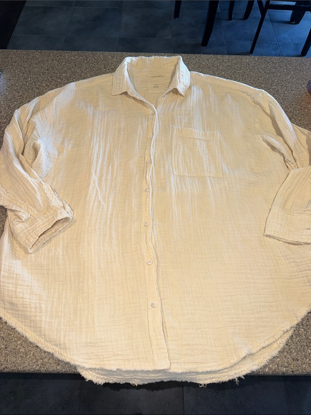 Aerie oversized button up gauze shirt